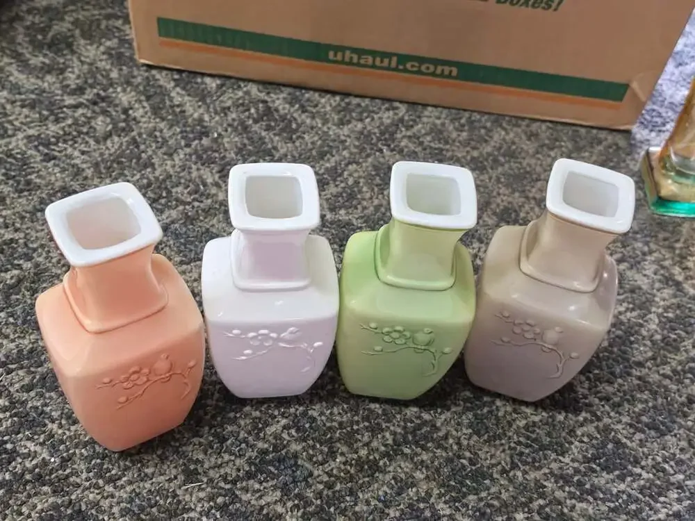 Lenox Ming Blossom Bud Vase Set 4 Assorted